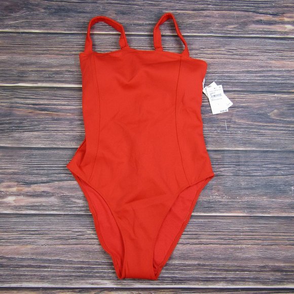 Good American Worn Once LGSize 3 Red Sculpt Corset One Piece Swimsuit Swim Beach - Picture 1 of 8